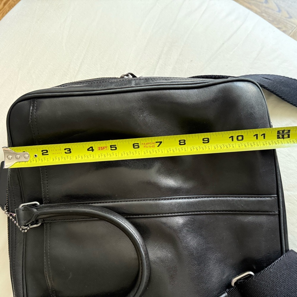 Coach Black Leather Briefcase Metropolitan Slim Brief - Picture 10 of 12